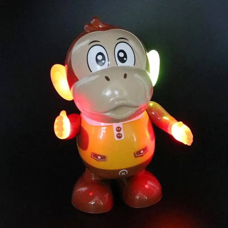 Kids Interactive Dancing Monkey Toys With Light And Music Can Walk Funny Swing Animal Doll Electric Gift