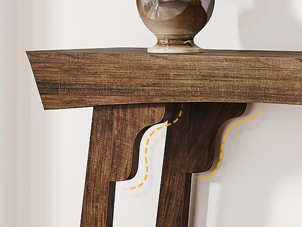 TRIBEWOOD 41.3" Wood Console Table, 2-Tier Entryway Table with Storage Shelf, Farmhouse Narrow Sofa Table Behind Couch for Living Room, Foyer, Hallway
