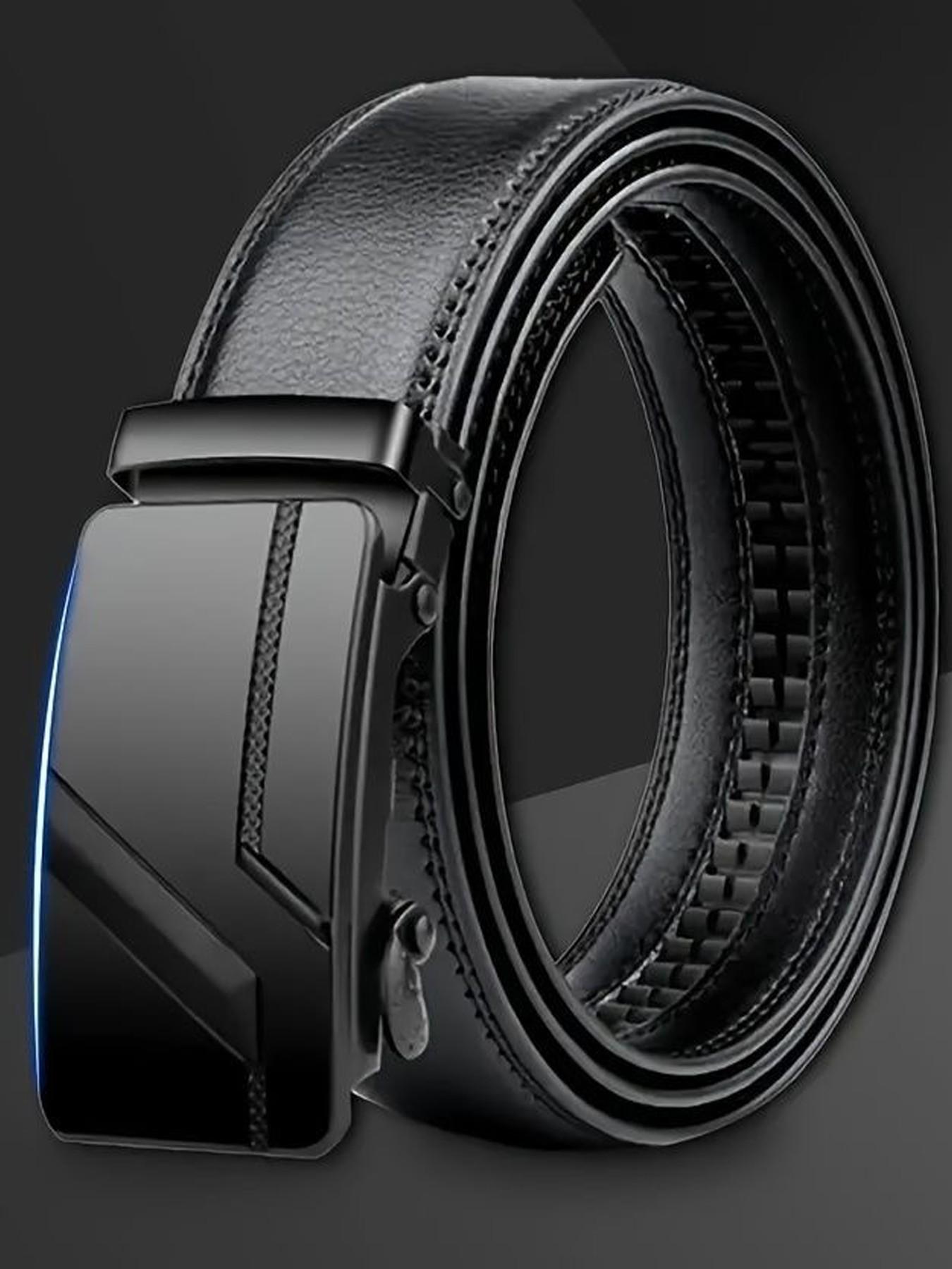 Durable Thick Leather Belt Automatic Waistband Adjustable Buckle, New Trendy Casual Versatile Pants Belt, Youth Business Fashion Belt for All Seasons