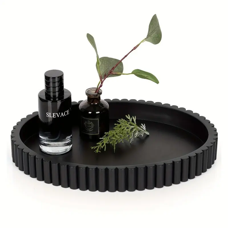 Modern Silicone Round Tray for Coffee Table Decor, Minimalist Art Centerpiece, Home Decoration, Perfume Display, Fashion Centerpiece, Coffee Bar Decor, Home Goods