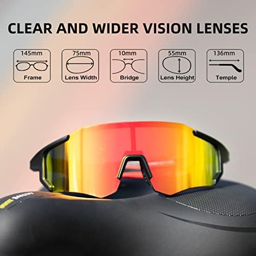 ROCKBROS Polarized Sunglasses for Men Women UV400 Protection Cycling Bike Glasses Lightweight Frame Driving Sunglasses