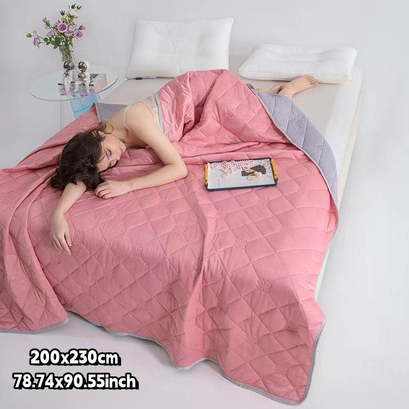 Ice Cream Cooling Blanket, Soft Lightweight Breathable Blanket, Air Conditioning Blanket, Air Conditioner Blanket, Comfortable Blanket for Home Office Travel