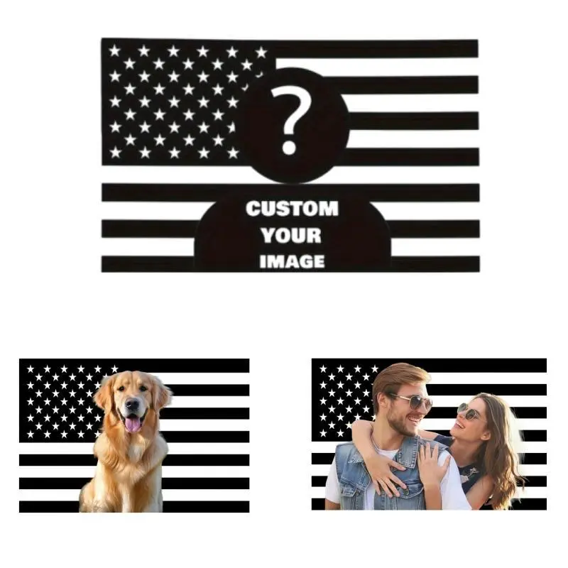 Custom Print 40x60 in American Flag Tapestry - Personalized Image, Modern Stripe Design, Cool Room Decor, House Decor, Love-Themed Home Supplies Wall Hanging, Anniversary Gift for Him, School Room Accessory