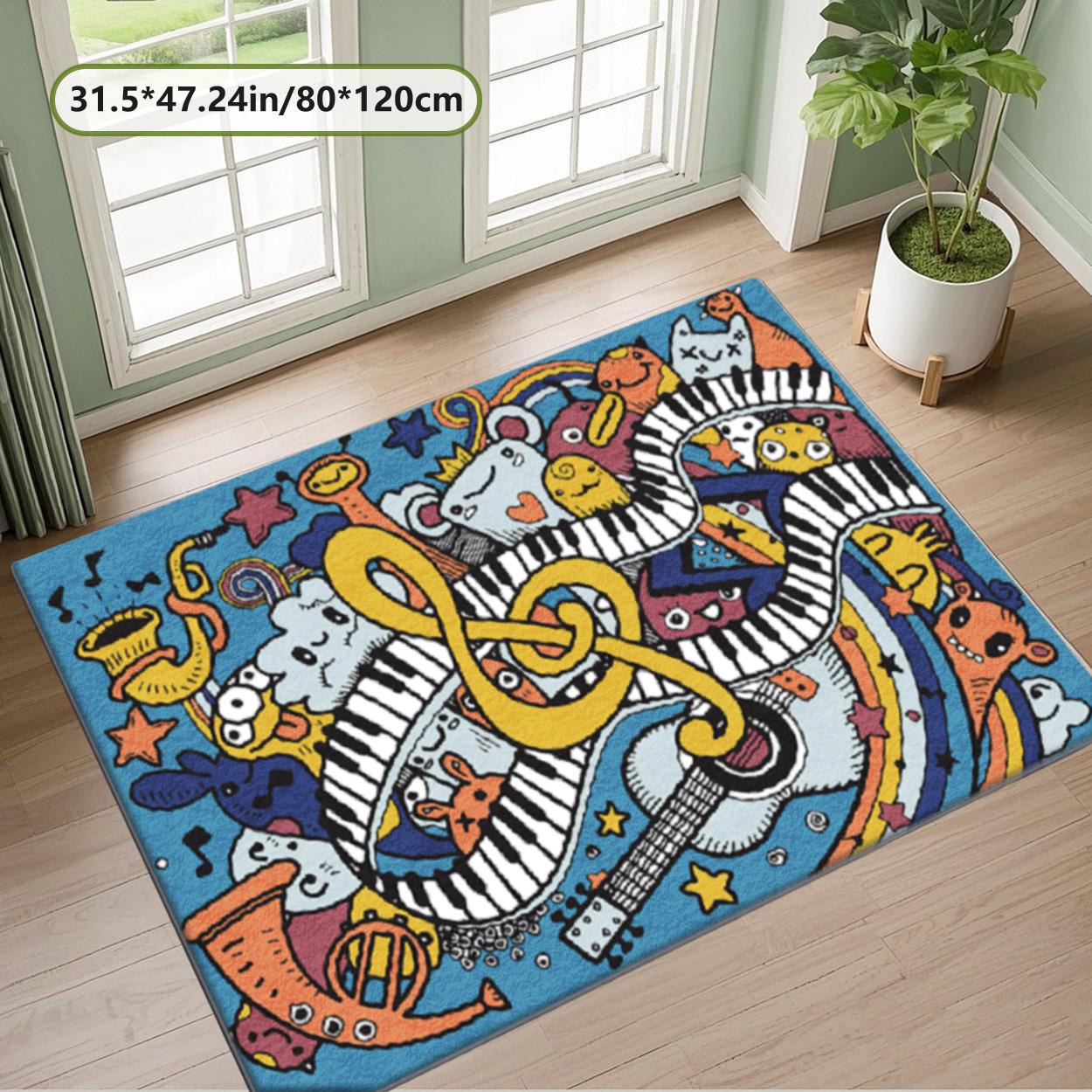 Velvet soft and comfortable patterned printed carpet, suitable for multiple scenarios, available in various sizes, soft and non-shedding, Soft Area Rug