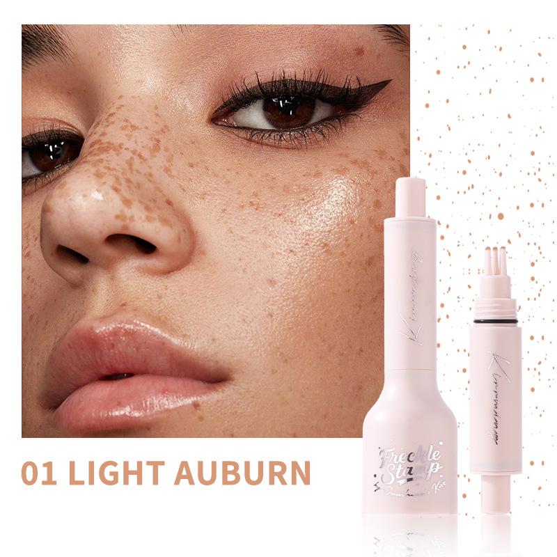 Waterproof Freckle Pen Makeup Stamp, Natural Looking Fake Freckles Marker, Sweatproof Dotting Pen for Women