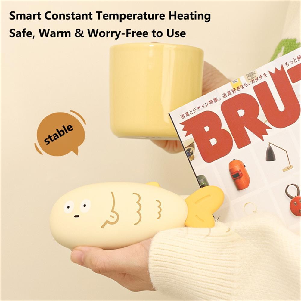 Funny Office Slacker Hand Warmer - Smart Thermostat, Adjustable Heating, Cute Cartoon Portable One-Sided Heating Winter Gift
