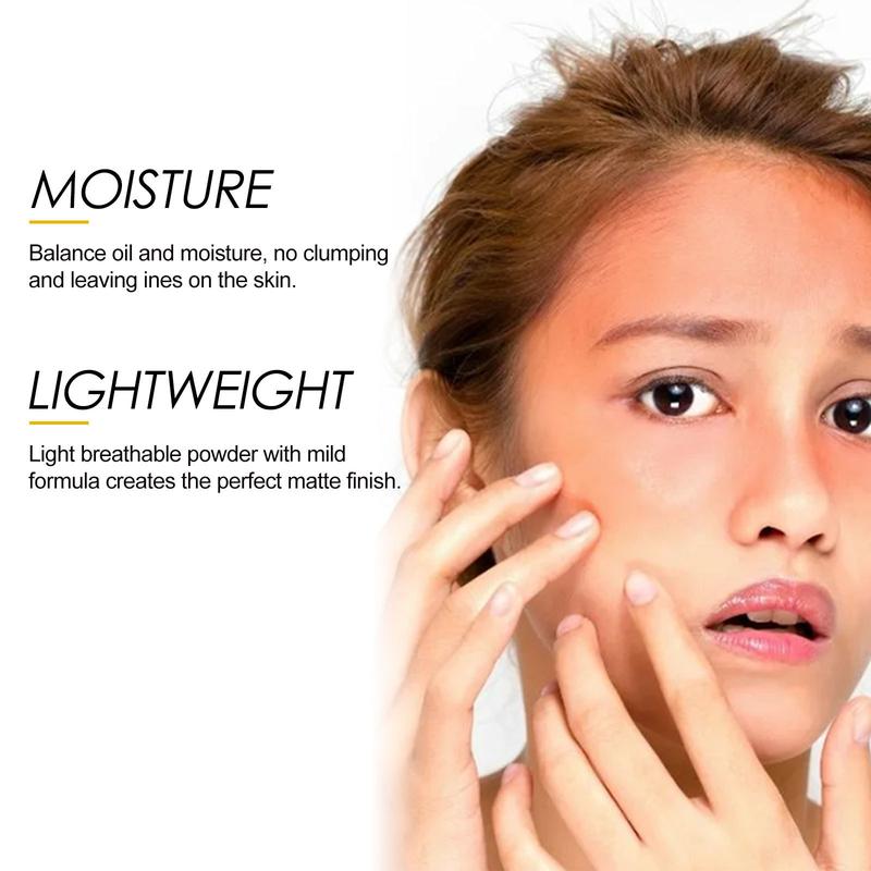 JAYSUING Sunscreen Shaping Powder SPF 50 PA+++ Oil Control Translucent Matte Finish 12-Hour Wear Buildable Puff Makeup Tool