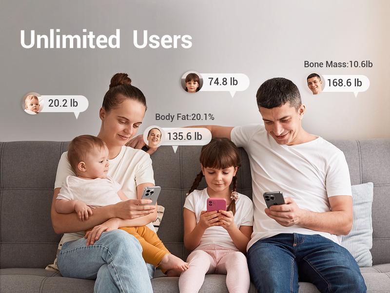 Ovutek Pink Smart Scale for Body Weight Digital Bathroom Scale BMI Weighing Body Fat Scale Accurate Body Composition Monitor with Smartphone App Compact Size 400lb Bluetooth Connectivity