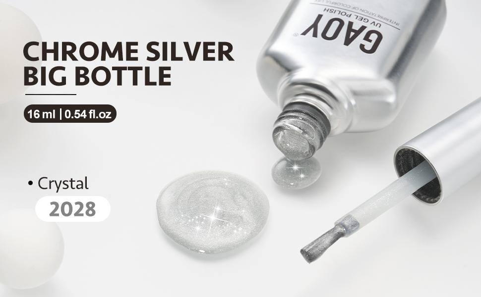 GAOY Cat Eye Gel Nail Polish, Christmas Gift Idea 16ml Silver Glitter Holographic Nail Polish with Magnet, Reflective UV Gel Cure Needed