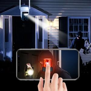 Hawkray Solar Security Cameras Wireless Outdoor ，2K 360° View Pan Tilt Low Power Consumption WiFi Security Cameras with AI Motion Detection, Two-Way Audio,Color Night Vision