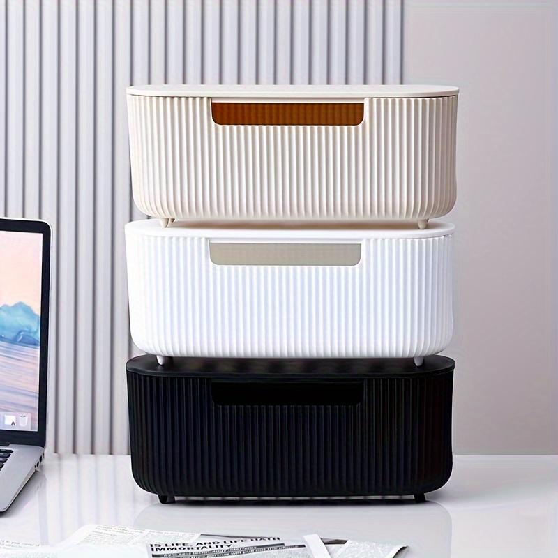 Cable Management Box, Plastic Cable Box Organizer with Lid for Wires, Power Strips, Surge Protectors, Extension Cord Hidden Covers Home Office Desk and Floor Work Organizer