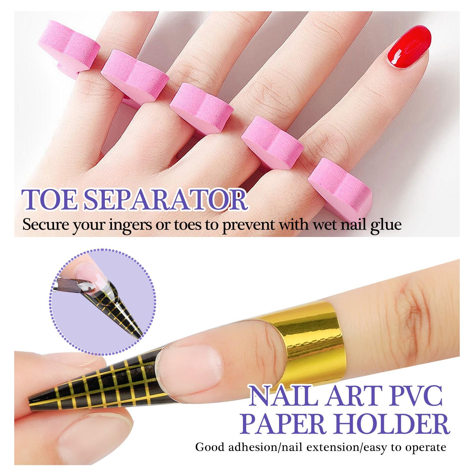 Acrylic Nail Starter Kit 38 Pieces with UV Nail Lamp, Complete Manicure Set with Acrylic Powder, False Nail Tips, Nail Glitter, Rhinestones and Nail Art Tools for DIY Nail Art Acrylic Nail Kit for Beginners Nail Art Kits