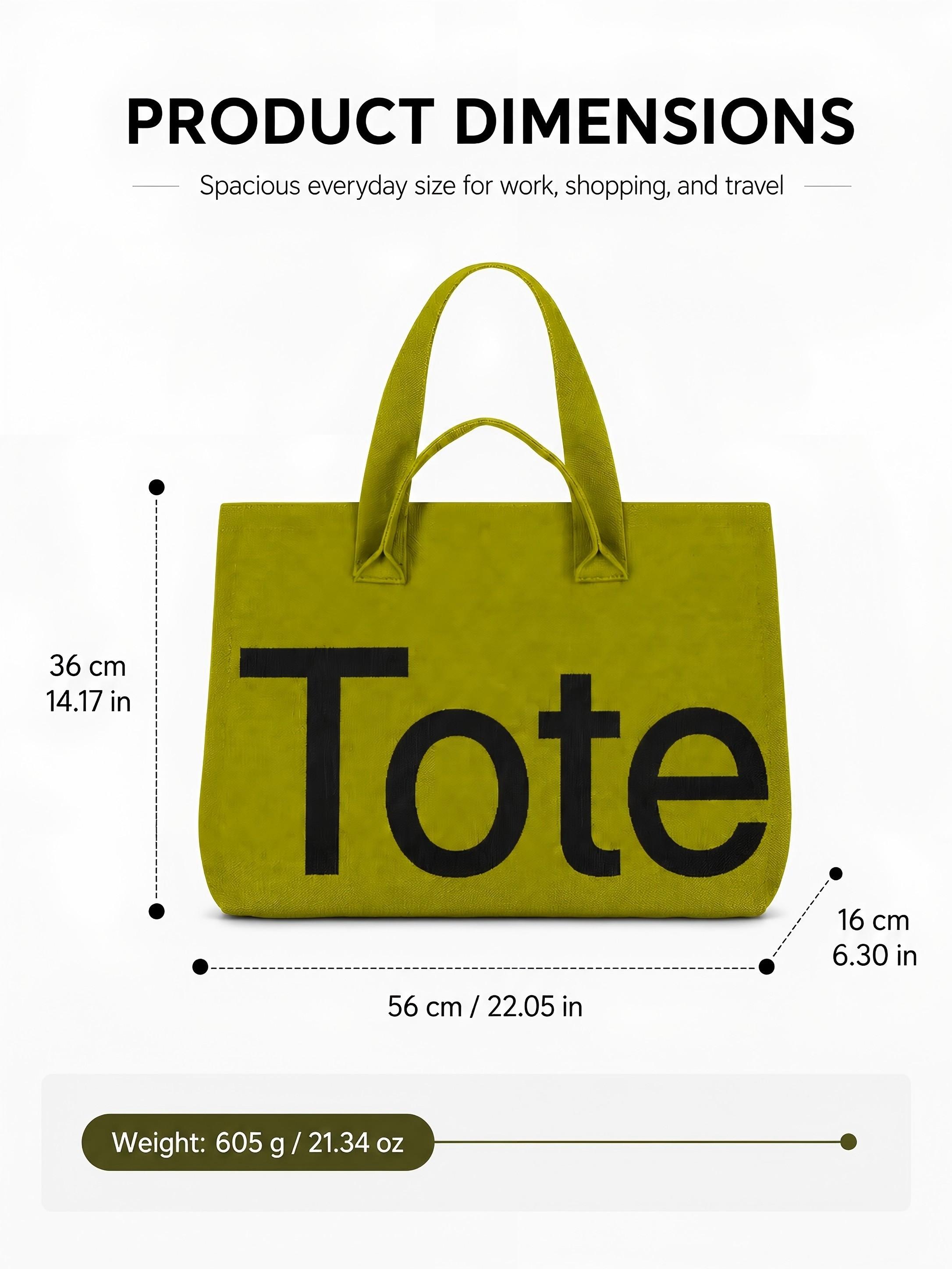Large Capacity Letter Tote Bag, Woven Knit Shoulder Bag, Fashion Handbag, Crossbody Bag, Stylish and Practical Accessory