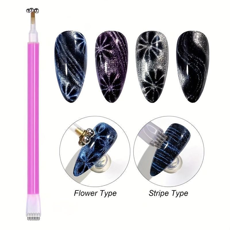 13-Piece Nail Polish & Gel Magnet Set, Nail Art Set, Complete Salon Kit for Cat Eye French Manicure, Professional Beauty Tools for Salons & Home Use