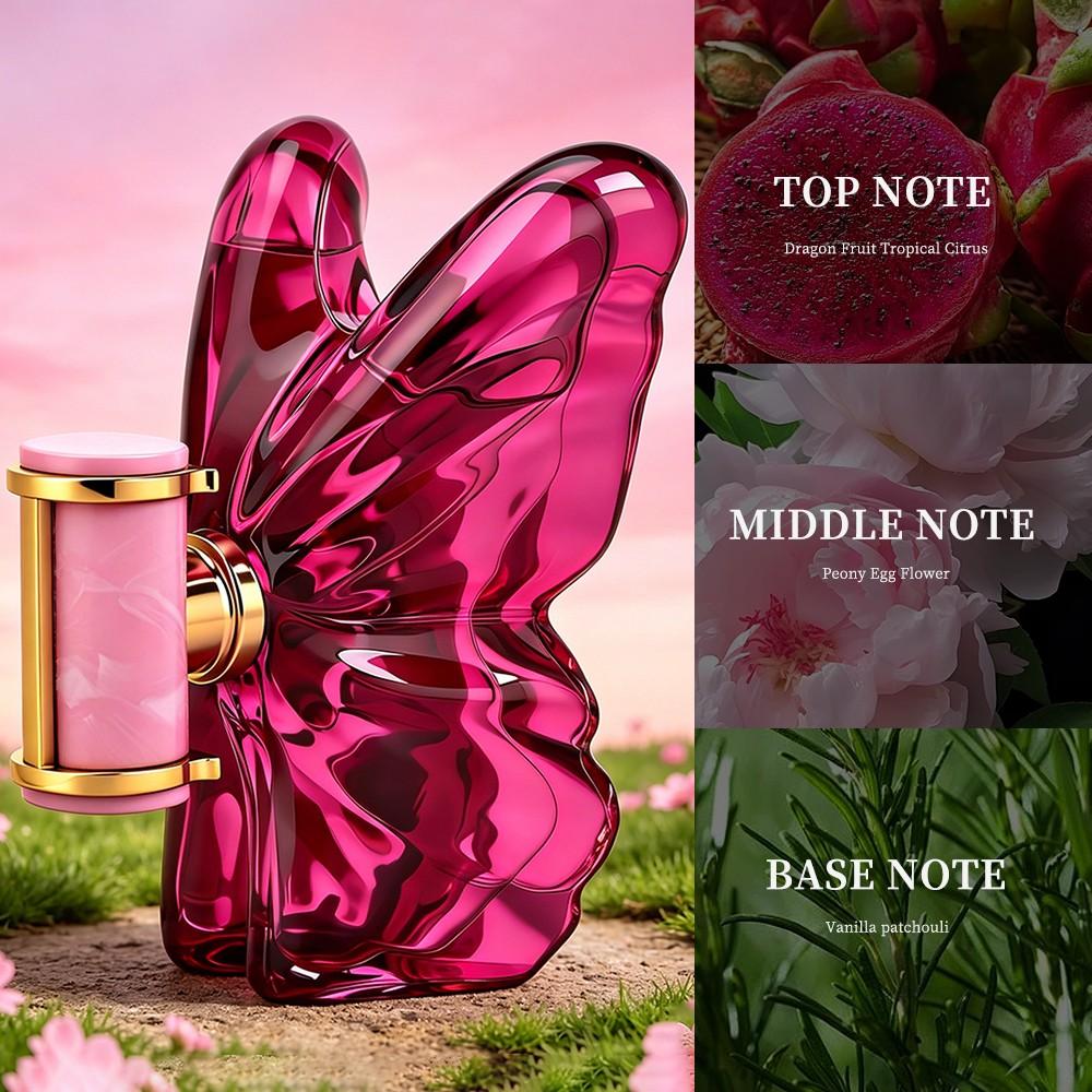 Flame Dance Perfume, Eau De Toilette, 35ML, Floral Fruit Scent, Floral Fruity Scents, Attractive Butterfly Design, Long-Lasting Fragrance, Perfect for Daily Use, Everyday Perfume