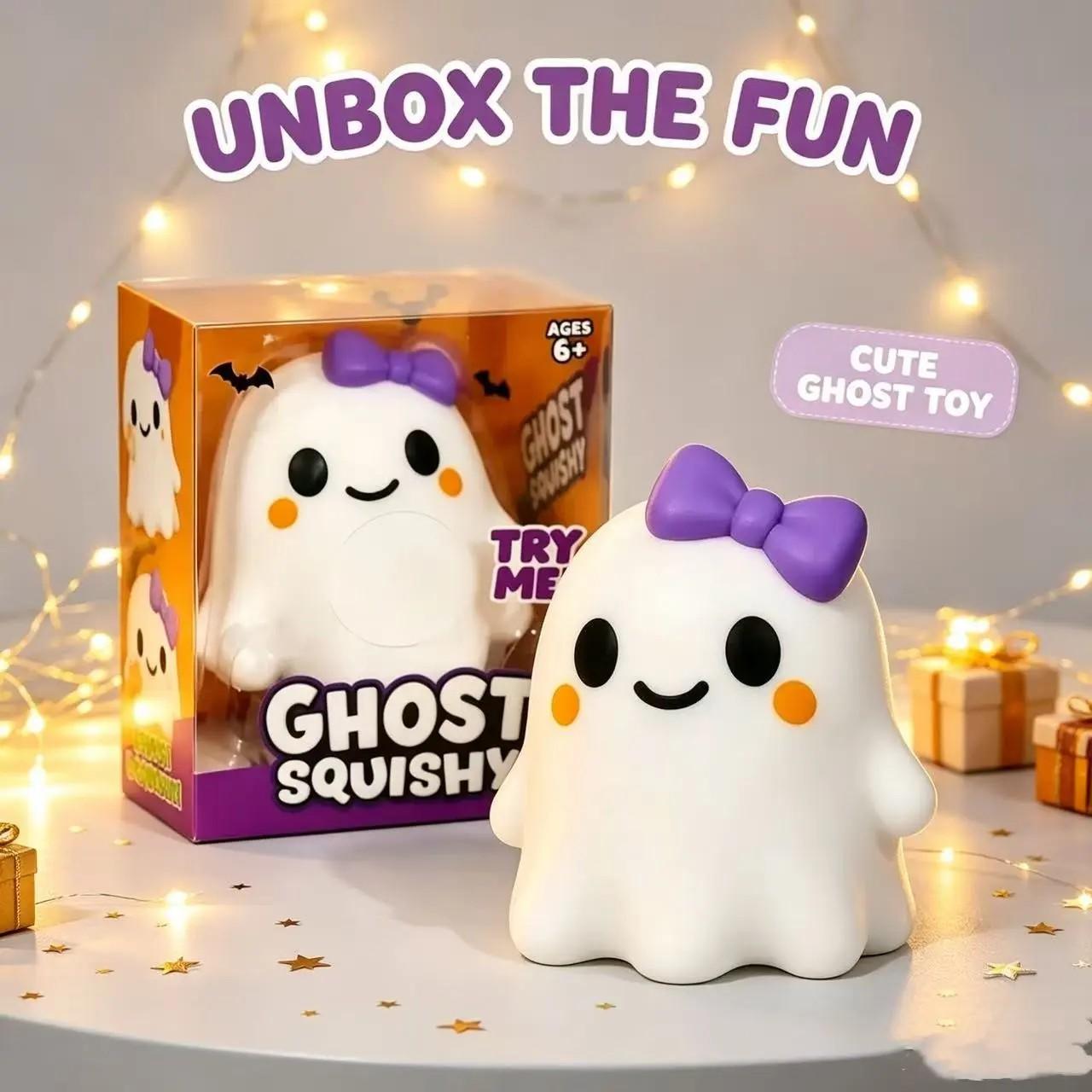 Halloween Ghost Stress Relief Toy, Fun Squeeze Toy for Kids & Adults, Perfect Gift for Halloween Parties, Durable & Safe Design, Stress Relief Squishy