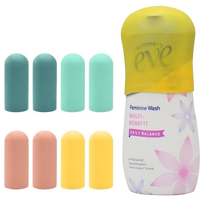 ✈️ Zero Spill Panic | 4-Pack Silicone Travel Bottle Covers | Luggage Leak Proof Toiletry Sleeves