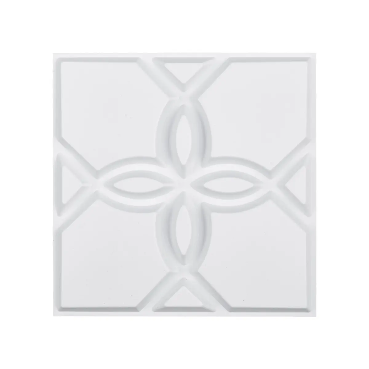 3D Wall Panels 33-Pack 11.81 x 11.81'' PVC 32 Sq.Ft Coverage Floral Matte White