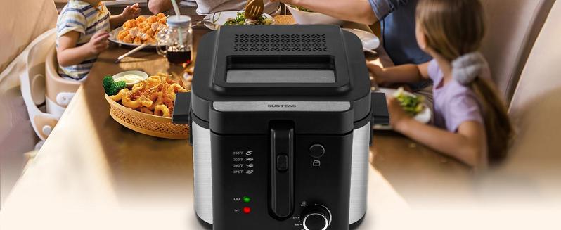 SUSTEAS 1500W Household Deep Fryer – 1.5QT/2.6QT, Adjustable Temp, Fast Heating, Removable Lid & Easy-Clean (Springtok) SUSTEAS 1500W Household Deep Fryer – 1.5QT/2.6QT, Adjustable Temp, Fast Heating, Removable Lid & Easy-Clean (Springtok)