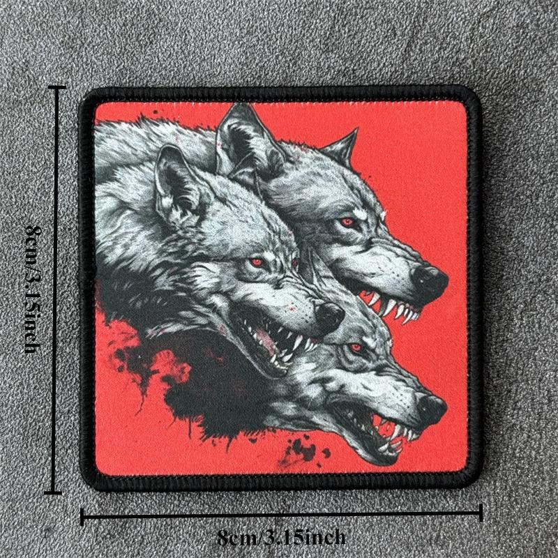 "Hellhound" Print Armband Patch on Clothes Tactical Morale Badge Hook Loop Military Patches Backpack Stickers