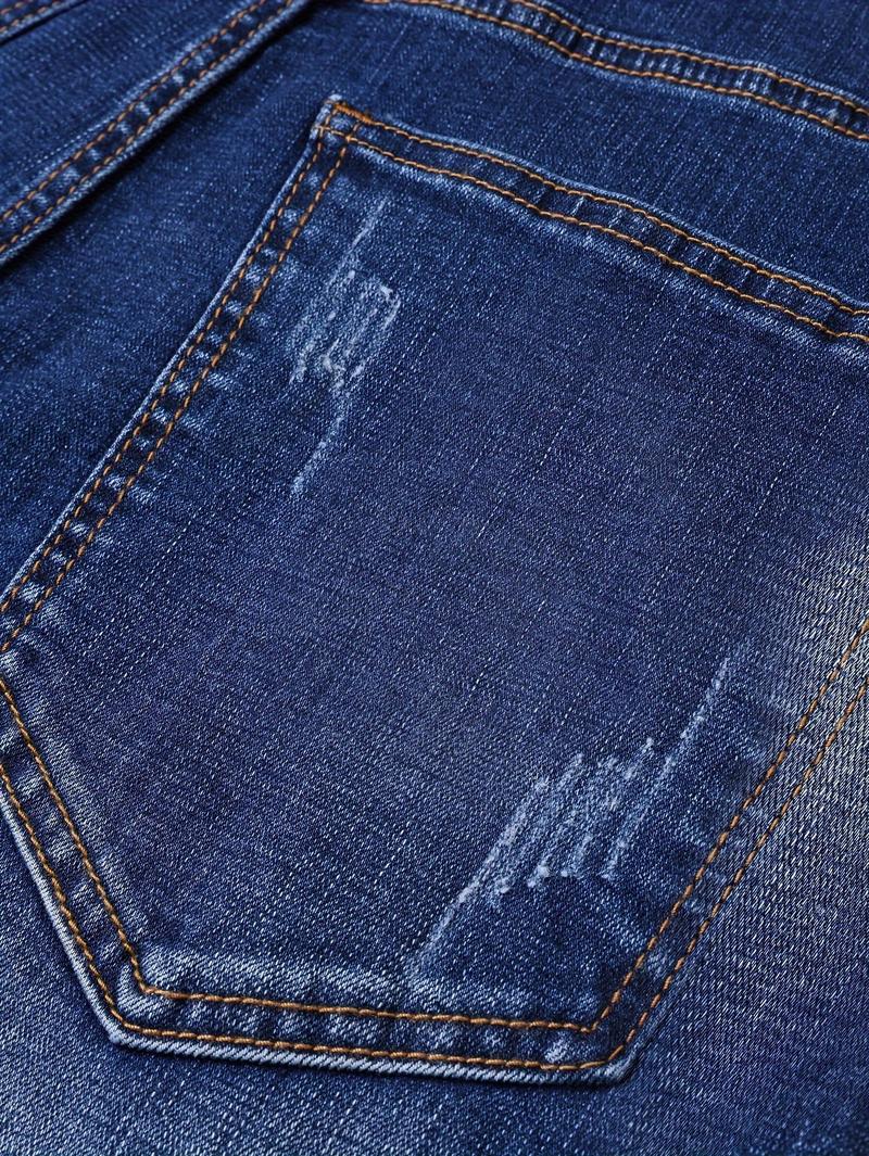 Men's slim-fit jeans - elasticated for comfort and easy daily wear - versatile long pants