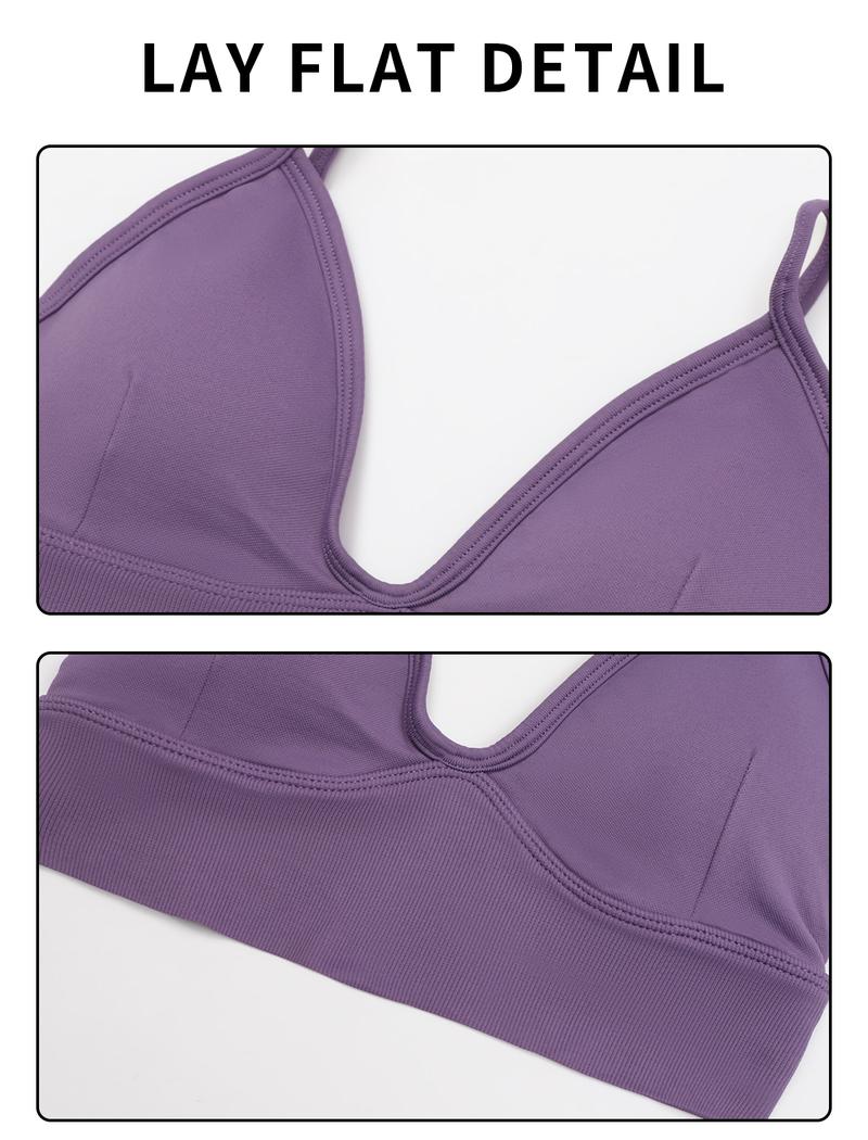 Women's 2 Piece Seamless Yoga Workout Set High Waisted Shorts Sports Bra for Exercise Athletic Breathable Lightweight Compression Activewear Pilates Gym Outfit with Hollow Square Back and Curved Rear Hip