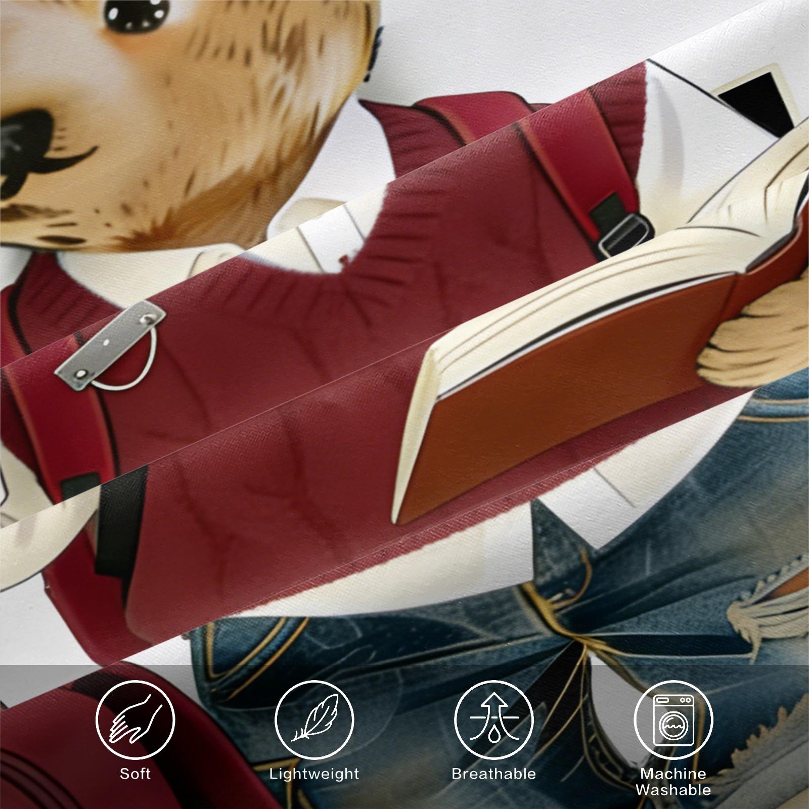 Red sweater bear print duvet cover set, includes 1 duvet cover and 1 or 2 pillowcases, excluding duvet insert and pillow inserts, suitable for bedroom or dormitory bedding sets, ideal for gifting or personal use