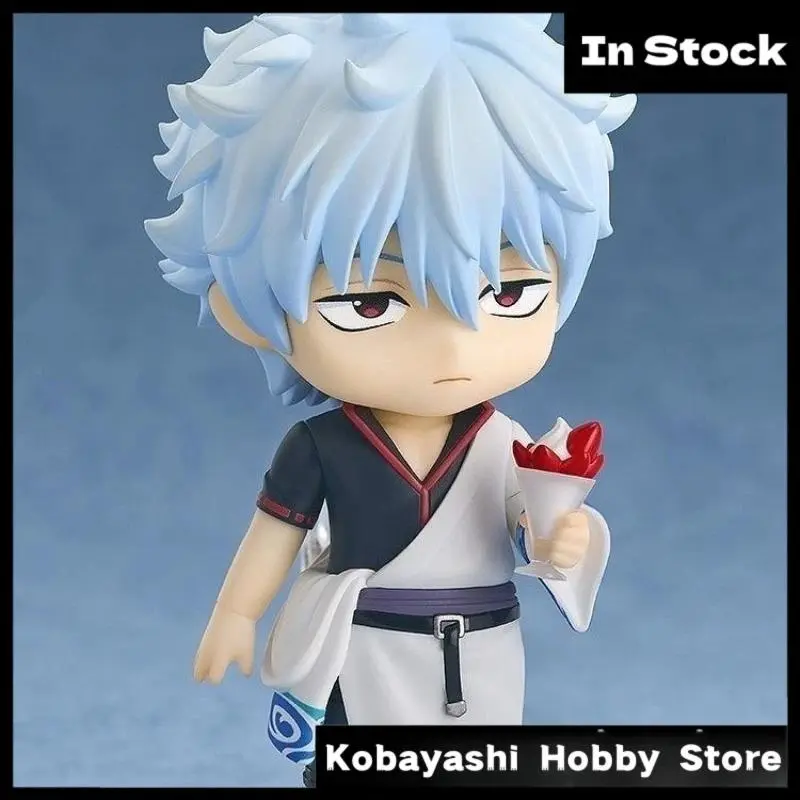 In Stock Premium Quality 2420 Sakata Gintoki Q Version Action Figure Gintama Anime Movable Collectible Model Desk Decor