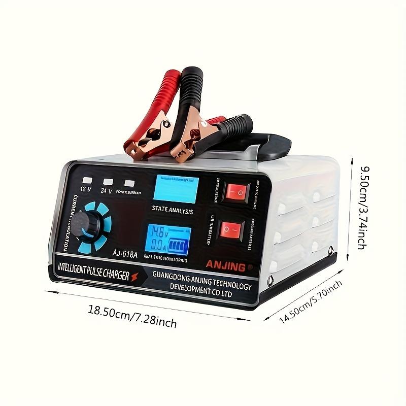12V 30A/24V 17A Smart Car Battery Charger 400W Lithium Battery Charger & Maintainer, Auto Battery Charger Maintainer With Dual digital LED display Lead Acid AGM Battery Charger for Car, Truck, Motorcycle, SUVs, Motorcycle Emergency Kits