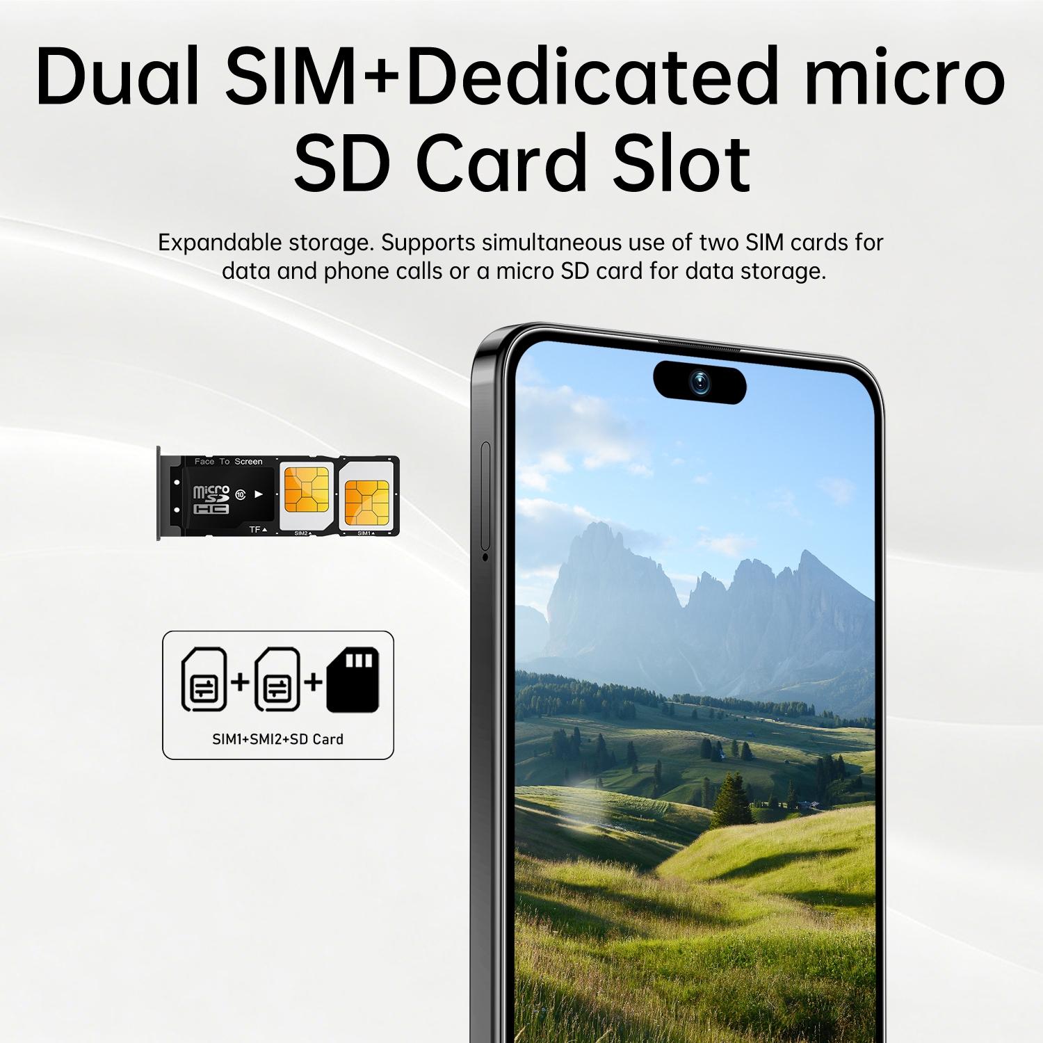 Astarry-4g Ultra-Thin Mobile Smartphone, Android Mobile Phones, 6.93-Inch Large Screen, 8-Core Mtk6762, 6gb+64GB, Android 12, 5000mah, Dual Sim, WiFi Bluetooth-compatible