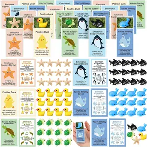 Halloscume 60 Sets Employee Appreciation Gifts Bulk for Coworkers Staff Teacher Appreciation Thank You Gift Set with Turtle, Duck, Shark, Starfish, Whale for Office Staff Volunteer