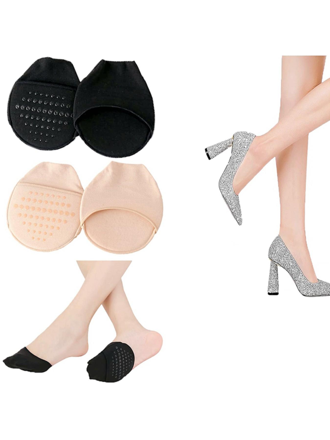 Women's Forefoot Sock Pads, High Heel Half Insoles, Relieve Calluses and Corns, Absorb Foot Pressure, Buffer Socks, Toe Pads