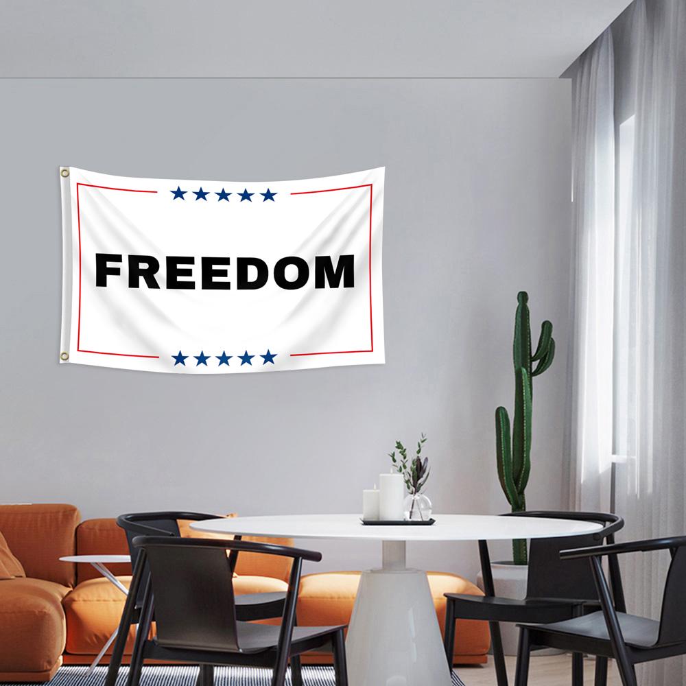 American Patchwork Freedom Flag, Freedom Theme, Perfect Decorative Flag for Outdoor, Balcony, Yard, Indoor, Dormitory, Ideal for Those Who Love Freedom