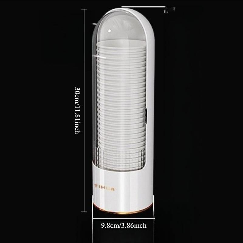 Double Color Plastic Cup with Transparent Lid, Space Saving Stackable Design, Durable Disposable Water Cup, Bathroom Kitchen Office Accessories, Plastic Clear Cups