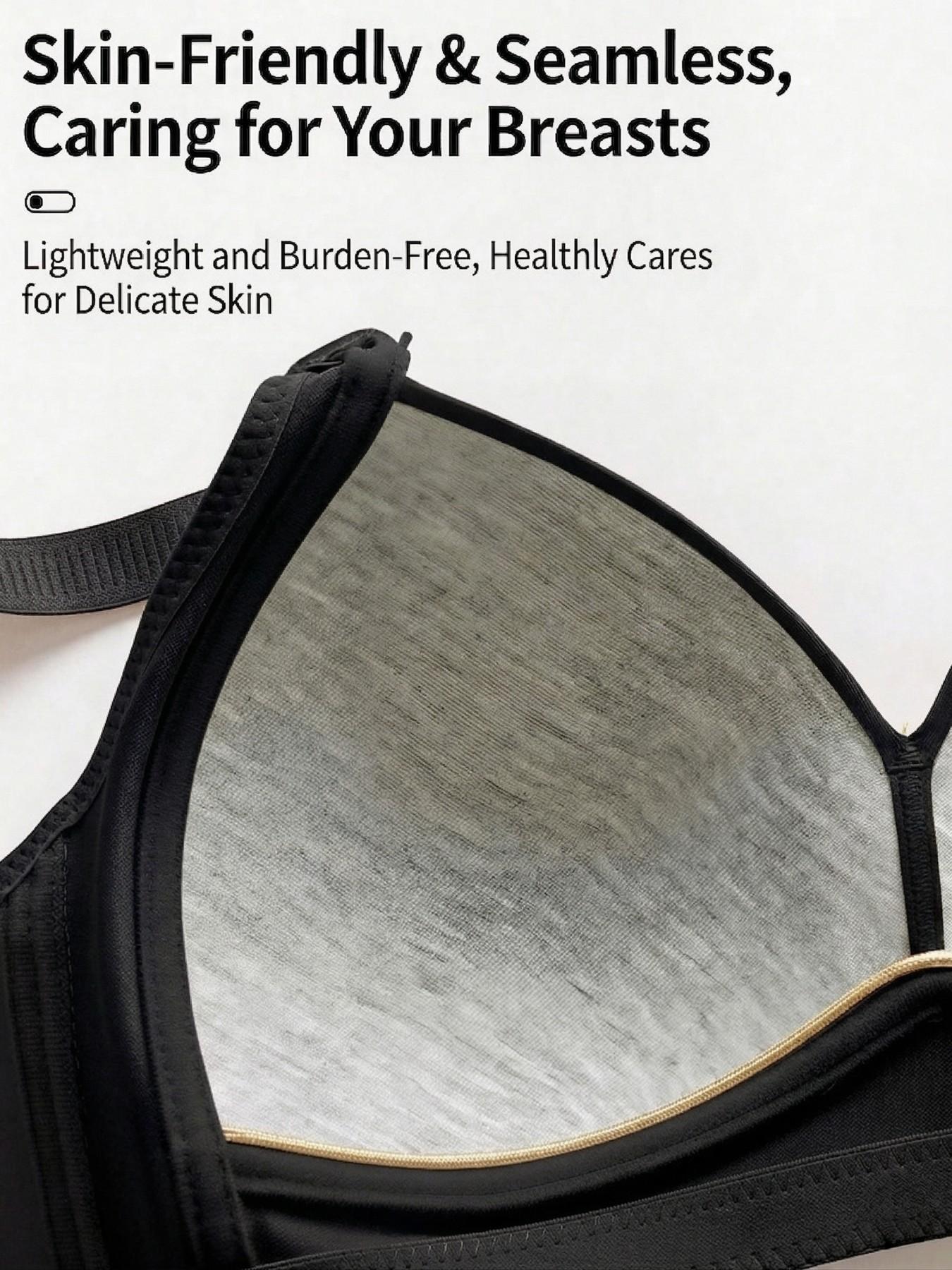 1/2/3 Simple Color Maternity Bras, Maternity Solid Bra, Comfortable Breathable Nursing Bras For Women, Workout No Steel Ring Adjustable Bra, Detachable, Suitable For Various Occasions