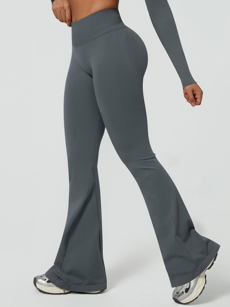 Women's High Waist Wide Leg Yoga Pants, Fitness Pants, Soft Comfortable Sportswear for Gym Running Cycling Hiking Golf Tennis, All Seasons Fitted Plain