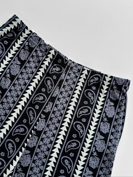 Women's High Waist Flare Pants Black Printed Bell Bottom Trousers Slim Fit Stretchy Wide Leg Pants Retro Bohemian Ethnic Pattern Streetwear Y2K Trendy Casual Fashion Club Party Outfit Comfortable Long Pants Boho Festival Trousers