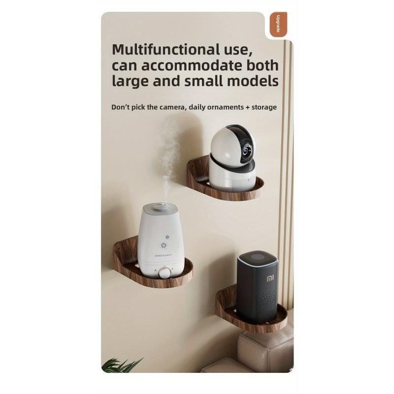 No-Drill Wall Mount Bracket for Security Cameras - Strong Load-Bearing Capacity, Easy Installation, Compatible with Ring, Arlo, Eufy, Google Nest, Wyze, Blink - Ideal for Indoor/Outdoor Use, Camera Mounting Bracket, Sleek Design, Durable Construction