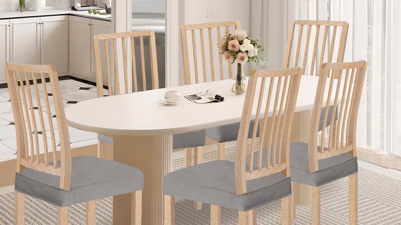 Easy-Going Waterproof Seat Covers for Dining Room Chairs Set of 2,4,6 Stretch Chair Seat Slipcovers Seat Protector Removable and Washable Kitchen Chair Covers Easy-Going Waterproof Seat Covers for Dining Room Chairs Set of 2,4,6 Stretch Chair Seat Slipcovers Seat Protector Removable and Washable Kitchen Chair Covers