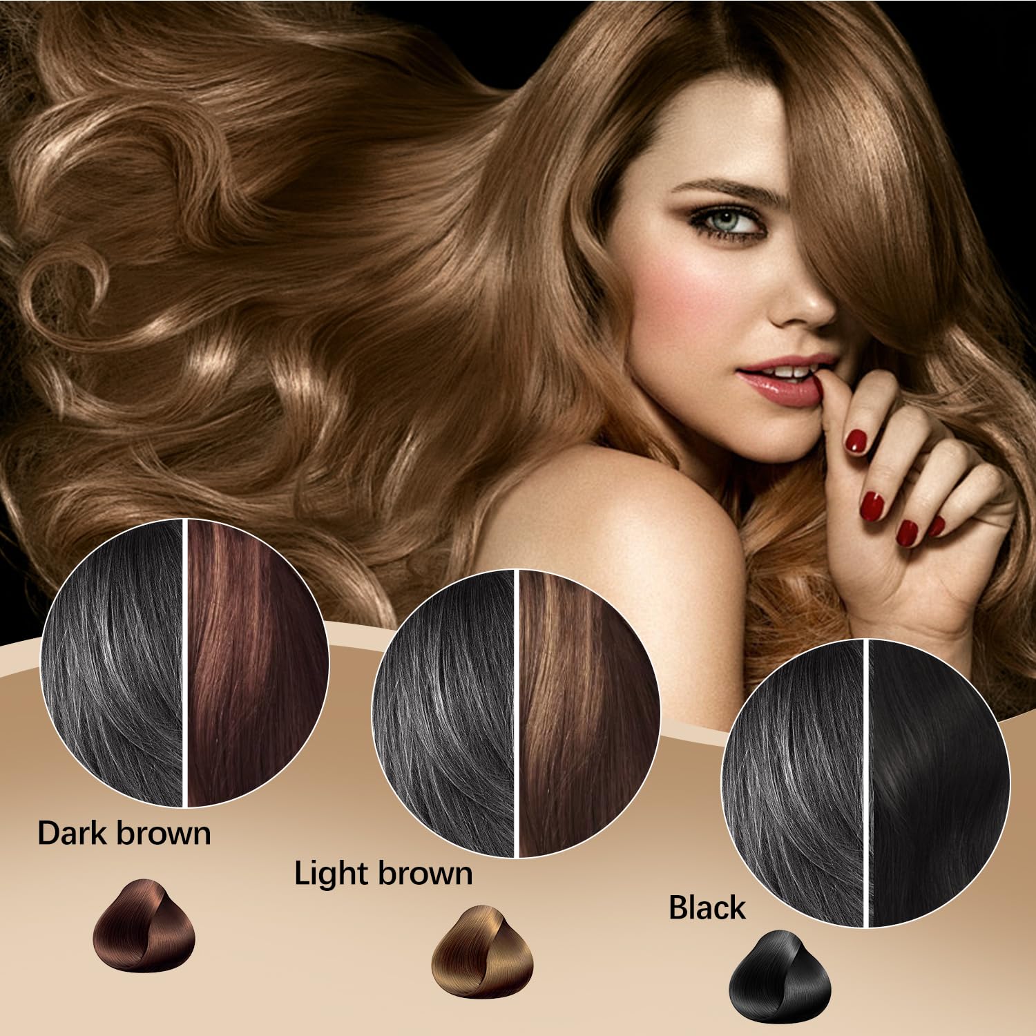 【Original】Nova Hair Dye Shampoo,Plant herbs Instant Dye Shampoo Easy,and Safe Hair Color Haircare christmas  Natural Look Cover Grays Effortless Transformation Dark Brown Cleanser Conditioner Cleansing Traditional Gentle Peroxide Repair Salon