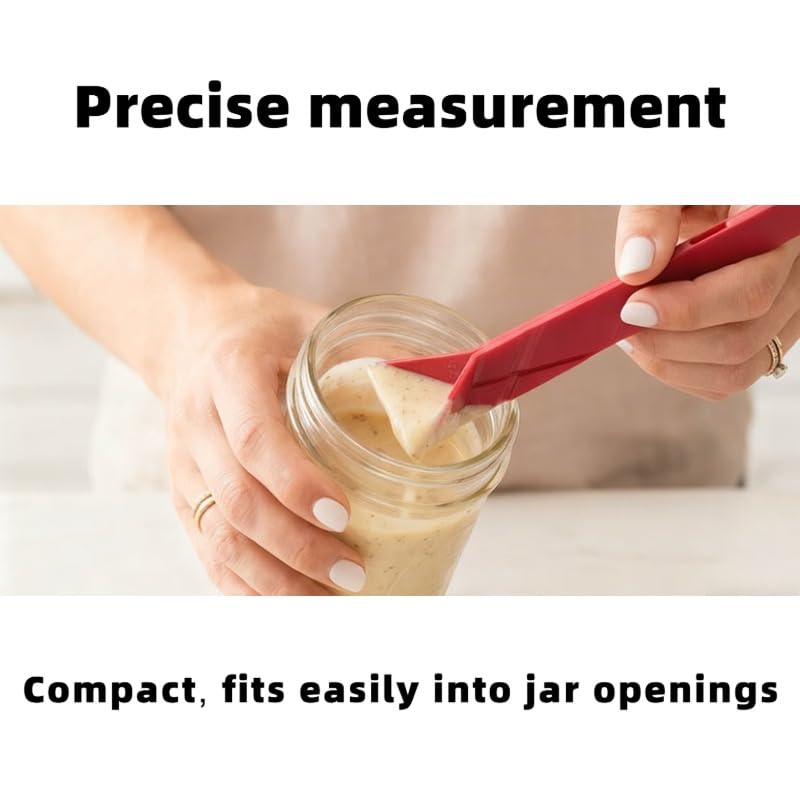 Blue Polygonal Flat 3-In-1 Measuring Spoons Set, Magnetic Foldable Multi-Purpose Cooking Baking BBQ Utensils