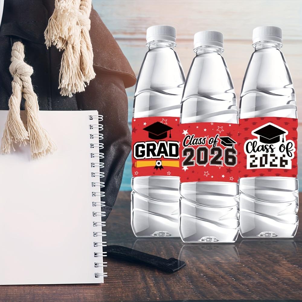 36 Pieces 2026 Graduation Water Bottle Labels, Blue Party Decor Stickers, High School Graduation Gifts, Event Decoration