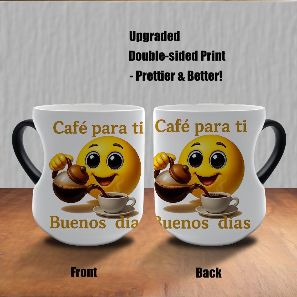 Thermosensitive Ceramic Mug, Funny Mug, Magic Color-Changing Heart-Handle Design, 11oz/330ML Capacity, Perfect Coffee Lover Gift, Ideal for Daily Use & Special Occasions, Ceramic Drinkware