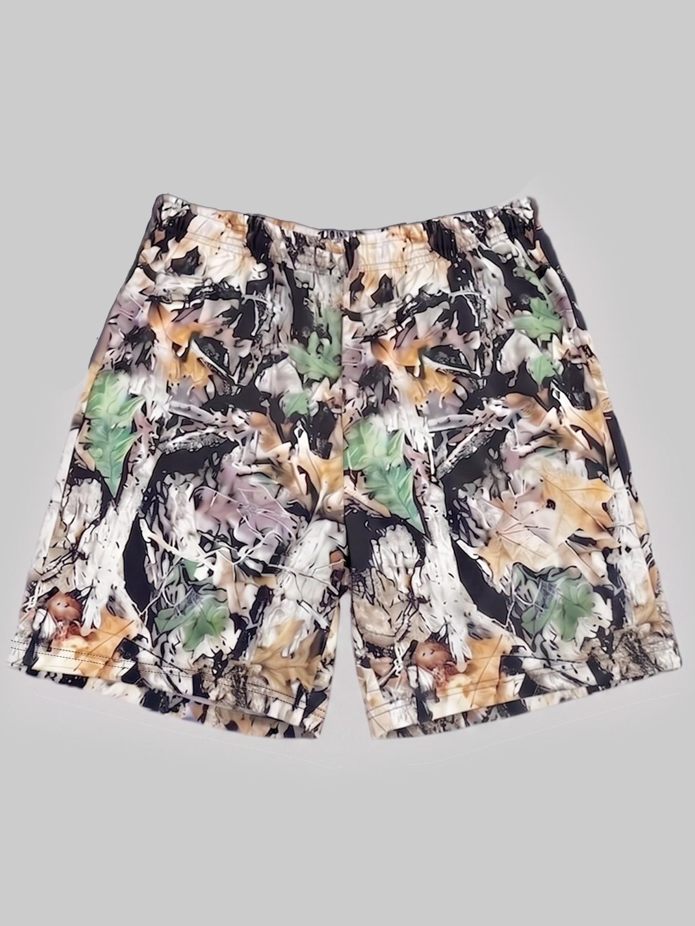 3-Pack Men's Shorts, Graphic Letter Print, Graffiti Style Shorts, Street Style, Trendy Shorts, Casual Athleisure Shorts, Casual, Knee-Length, Drawstring Waist, Comfortable, Spring & Fall, Graphic Athletic Shorts