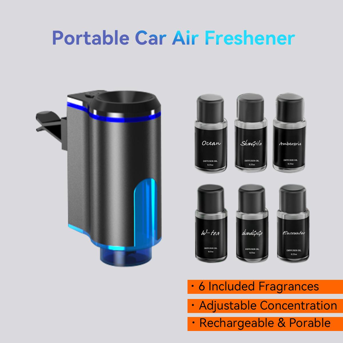 Car Diffuser Humidifier USB Aromatherapy Essential Oil Air Freshener, Mini Portable Cold Mist Diffuser for Car Home Office Bedroom