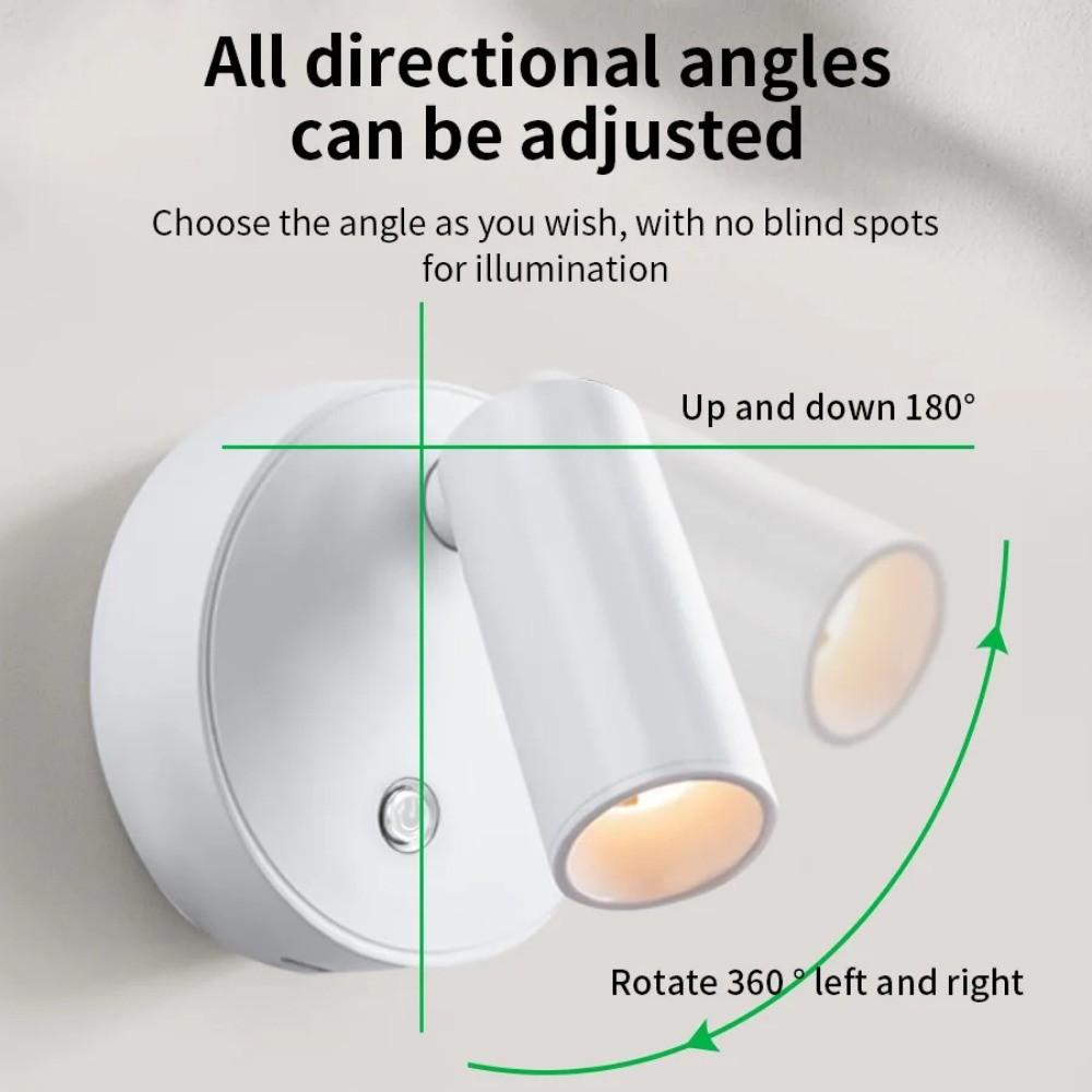 2pcs Wireless USB Rechargeable Wall Light, Magnetic Mount Night Lamp, Touch Control Dimmable Bedside Aisle Reading Light, No Drilling Required Cabinet Lamp, Indoor Lighting
