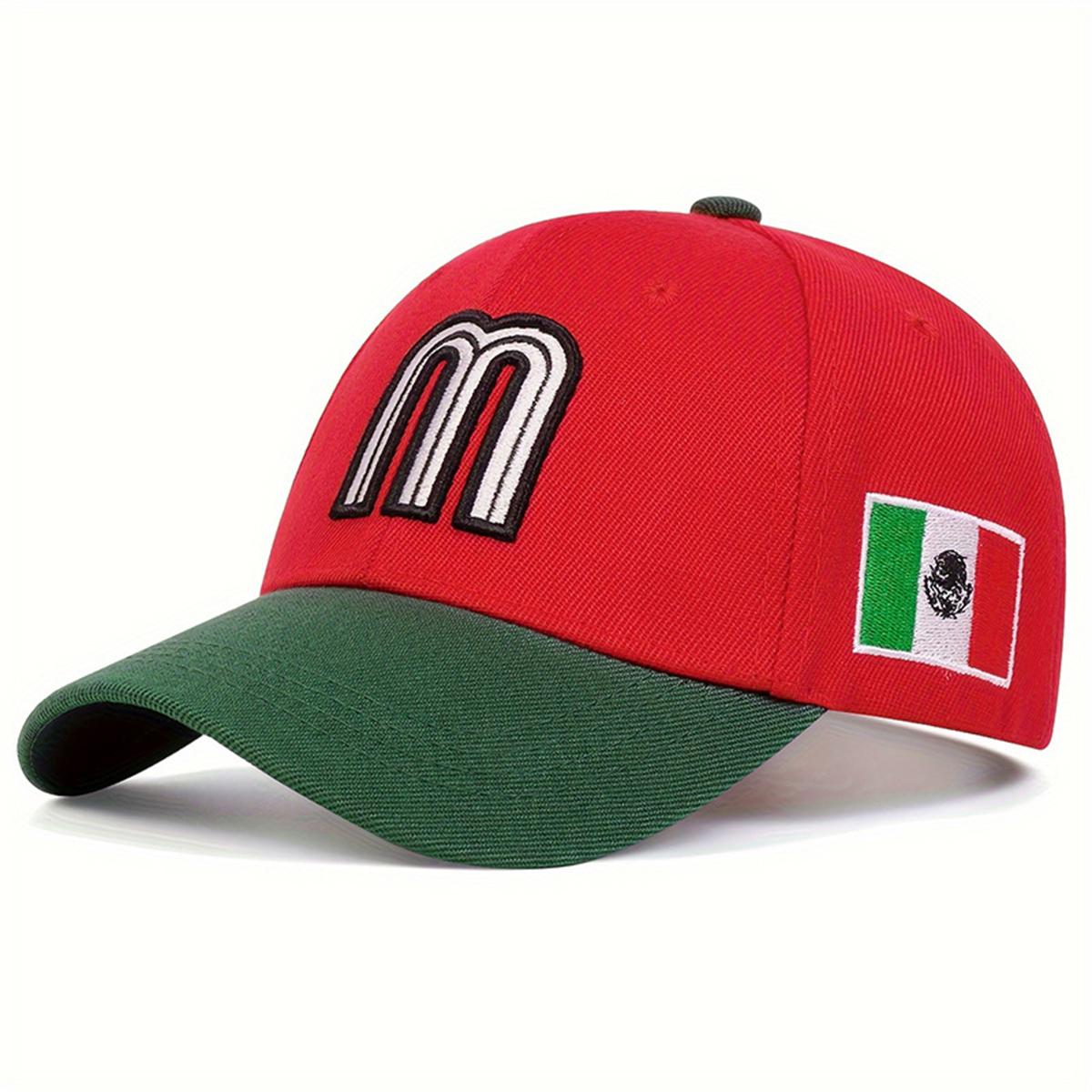 Mexico Baseball, Fitted Cap Adjustable Hat, Letter Embroidery Sun Protection Sports Hat