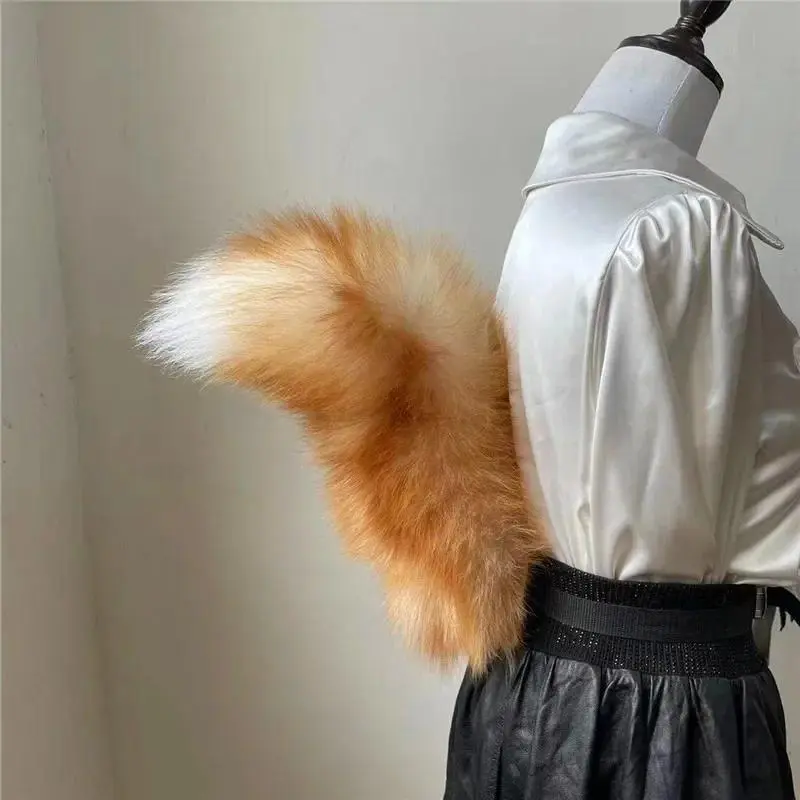 Handmade furry items with adjustable shapes cat dog foxe tails cosplay performances Anime Accessories Kawaii Artificial Fur Tail