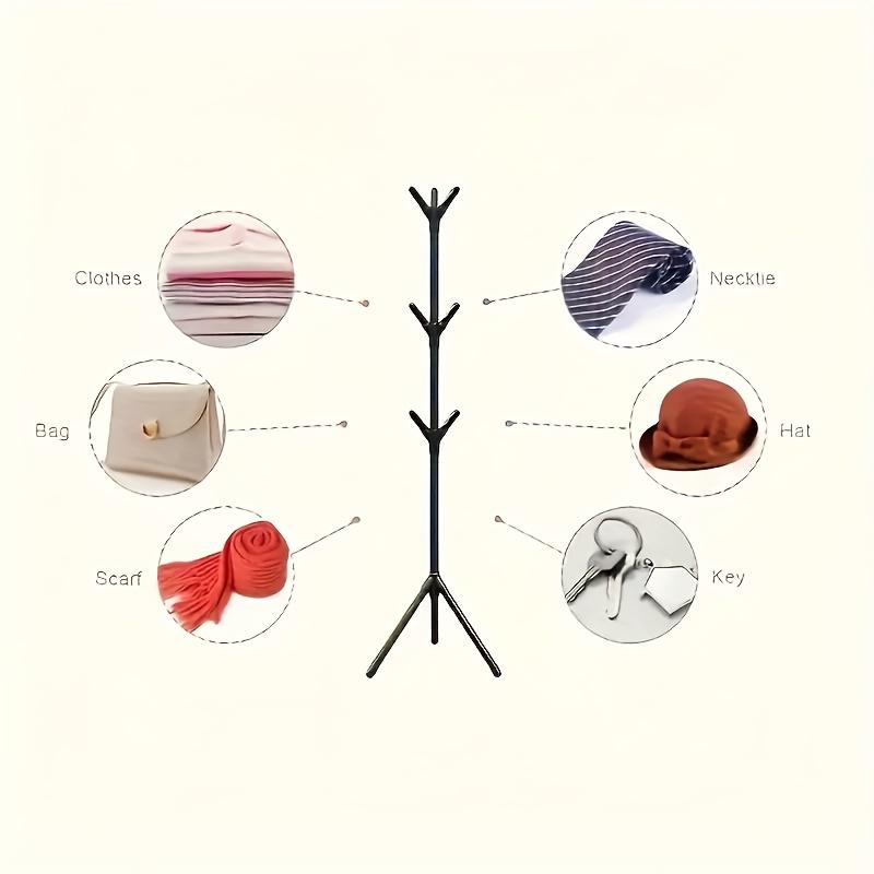 Modern space-saving multi-functional vertical hanger - equipped with a single rod suspension system, suitable for bedrooms, corridors, and small apartments, easy to assemble, minimalist Nordic style