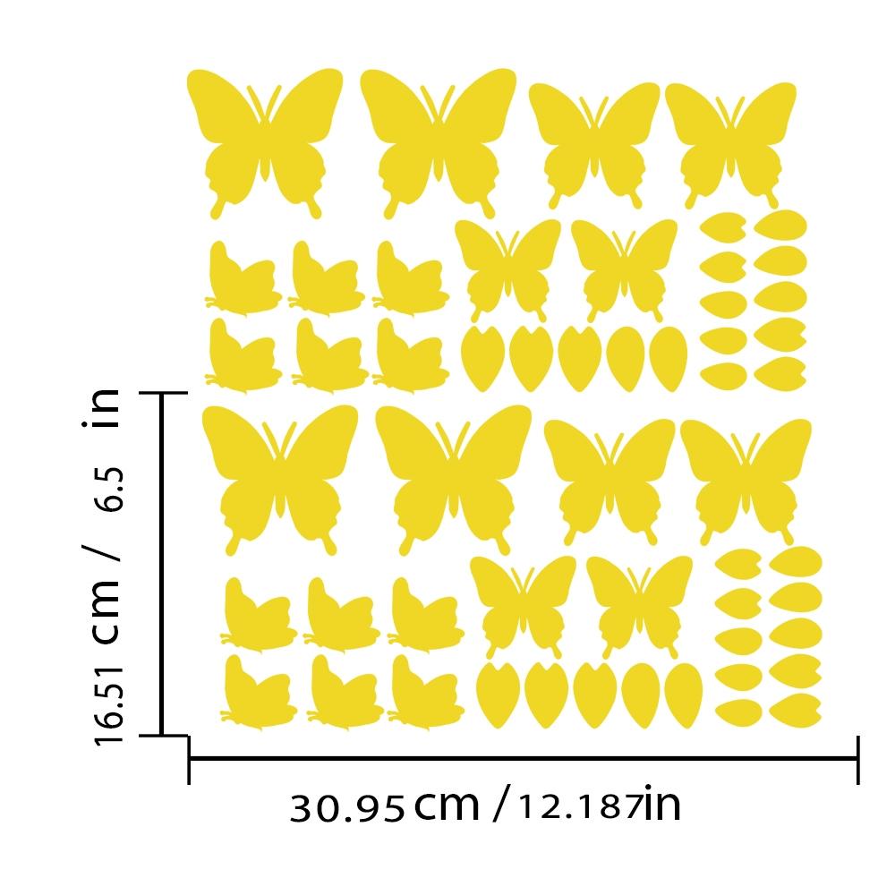 Butterfly Reflective Decal Cherry Blossoms Sticker for Car B-Pillar Decals, Night Reflective B-Pillar DIY Sticker, Self-Adhesive Vinyl Decal